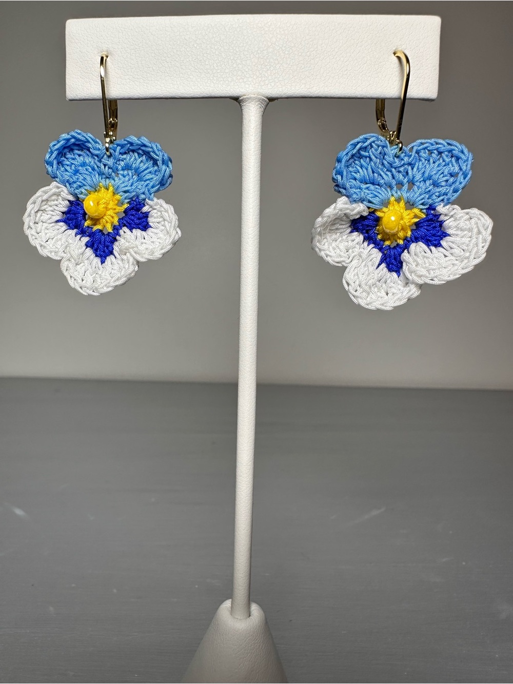 Handmade Crochet Floral Earrings